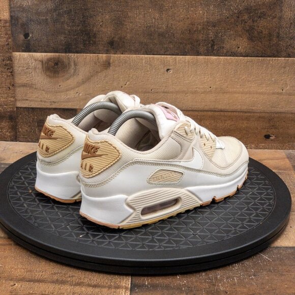 NIKE AIR MAX 90 WOMENS ATHLETIC SHOES RETRO SNEAKERS LIGHT BROWN LOW SIZE 10.5 - Picture 8 of 9
